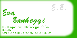 eva banhegyi business card